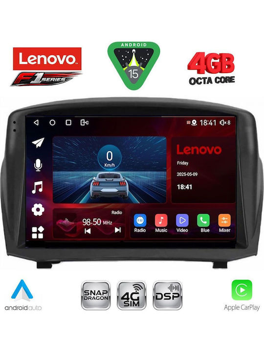 Lenovo Car Audio System for Ford Fiesta 2008-2017 Bluetooth USB WiFi GPS Apple CarPlay Android Auto with 9" Touch Screen