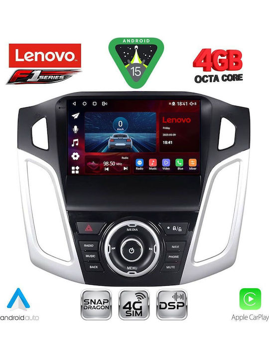 Lenovo Sistem Audio Auto Pentru Ford Focus 2011-2018 Bluetooth USB Wi-Fi GPS Apple CarPlay Android Auto Cu Ecran Tactil 9"