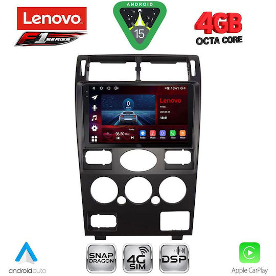 Lenovo Ηχοσύστημα Αυτοκινήτου για Ford Mondeo 2003-2006 (Bluetooth/USB/WiFi/GPS/Apple-Carplay/Android-Auto) με Οθόνη Αφής 9"