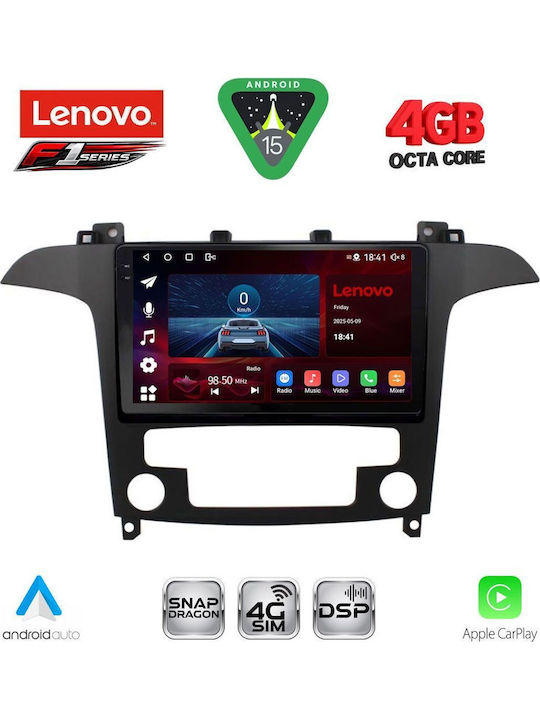 Lenovo Car Audio System for Ford S-Max 2006-2014 with Clima Bluetooth USB WiFi GPS Apple CarPlay Android Auto with 9" Touch Screen