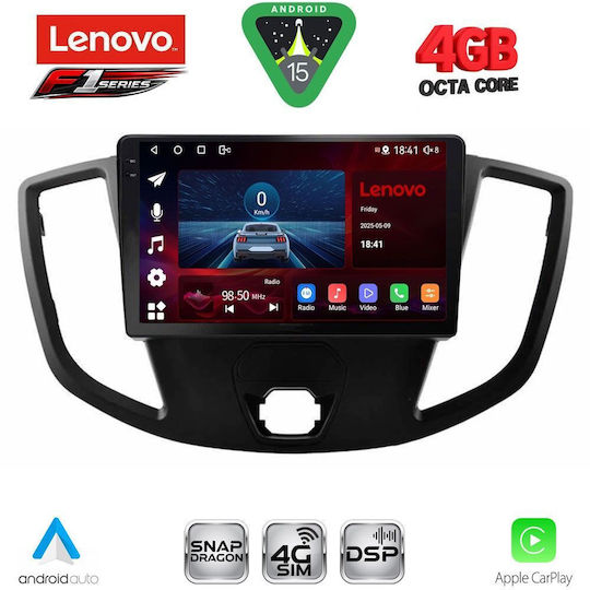 Lenovo Car Audio System for Ford Transit 2014-2020 (Bluetooth/USB/WiFi/GPS/Apple CarPlay/Android Auto) with 9" Touch Screen
