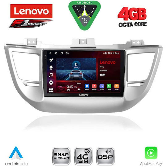 Lenovo Ηχοσύστημα Αυτοκινήτου για Hyundai Tucson 2015-2019 (Bluetooth/USB/WiFi/GPS/Apple-Carplay/Android-Auto) με Οθόνη Αφής 9"