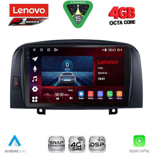 Lenovo Car Audio System for Hyundai Sonata 2006-2009 Bluetooth USB WiFi GPS Apple CarPlay Android Auto with 9" Touch Screen