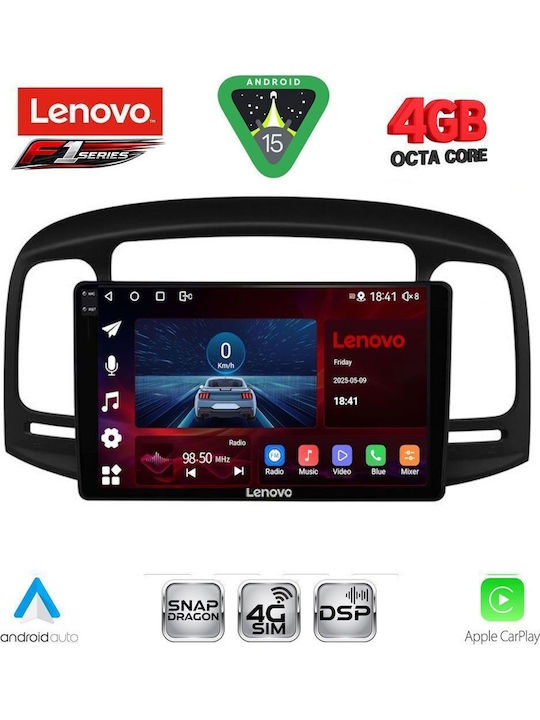 Lenovo Car Audio System for Hyundai Accent 2005-2012 Bluetooth USB WiFi GPS Apple CarPlay Android Auto with 9" Touch Screen