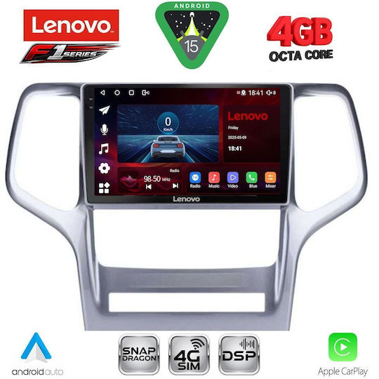 Lenovo Car Audio System for Jeep Grand Cherokee 2011-2014 (Bluetooth/USB/WiFi/GPS/Apple CarPlay/Android Auto) with 9" Touch Screen