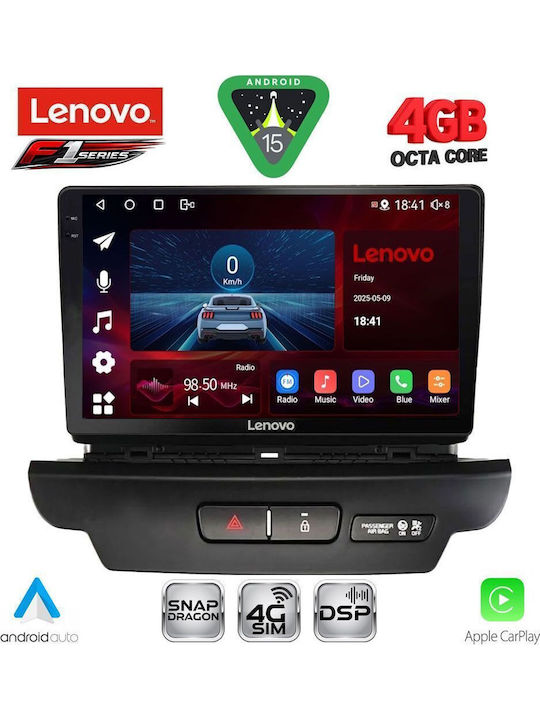 Lenovo Car Audio System for Kia Ceed / XCeed 2018-2022 (Bluetooth/USB/WiFi/GPS/Apple CarPlay/Android Auto) with 9" Touch Screen
