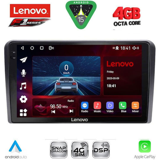 Lenovo Ηχοσύστημα Αυτοκινήτου για Kia Sportage 2004-2010 με Clima+A/C (Bluetooth/USB/WiFi/GPS/Apple-Carplay/Android-Auto) με Οθόνη Αφής 9"
