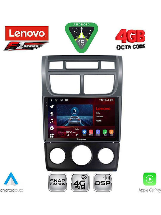 Lenovo Car Audio System for Kia Sportage 2004-2010 with A/C Bluetooth USB WiFi GPS Apple CarPlay Android Auto with 9" Touch Screen