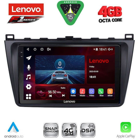 Lenovo Car Audio System for Mazda 6 2008-2012 Bluetooth USB WiFi GPS Apple CarPlay Android Auto with 9" Touch Screen