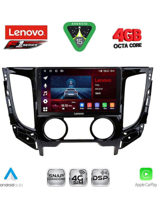 Lenovo Car Audio System for Mitsubishi L200 2015-2019 with A/C Bluetooth USB WiFi GPS Apple CarPlay Android Auto with 9" Touch Screen