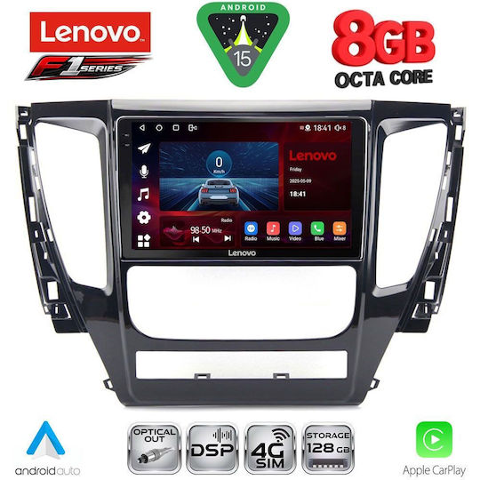Lenovo Ηχοσύστημα Αυτοκινήτου για Mitsubishi Pajero 2013-2020 (Bluetooth/USB/WiFi/GPS/Apple-Carplay/Android-Auto) με Οθόνη Αφής 9"