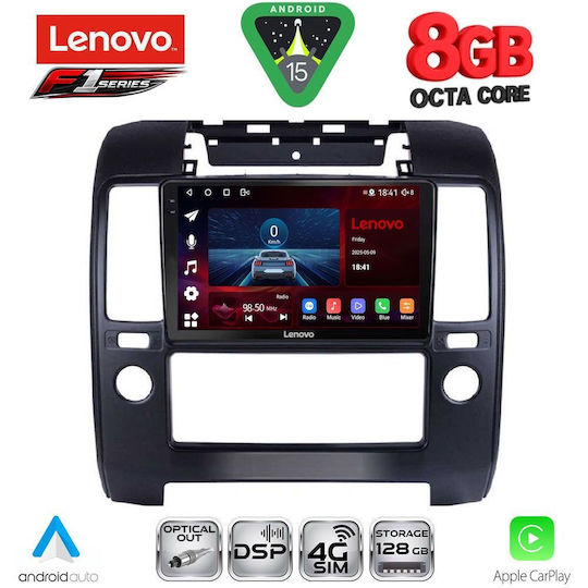 Lenovo Ηχοσύστημα Αυτοκινήτου για Nissan Navara 2006-2011 με A/C (Bluetooth/USB/WiFi/GPS/Apple-Carplay/Android-Auto) με Οθόνη Αφής 9"