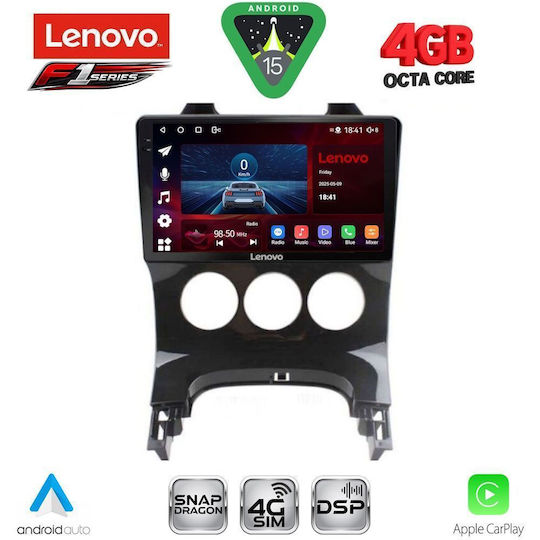 Lenovo Ηχοσύστημα Αυτοκινήτου για Peugeot 3008 2008-2016 με A/C (Bluetooth/USB/WiFi/GPS/Apple-Carplay/Android-Auto) με Οθόνη Αφής 9"