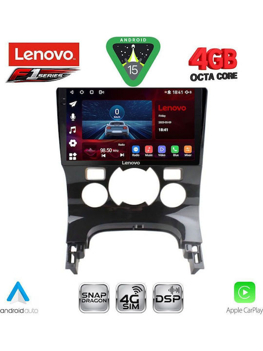 Lenovo Car Audio System for Peugeot 3008 2008-2016 with Clima (Bluetooth/USB/WiFi/GPS/Apple CarPlay/Android Auto) with 9" Touch Screen