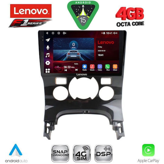 Lenovo Ηχοσύστημα Αυτοκινήτου για Peugeot 3008 2008-2016 με Clima (Bluetooth/USB/WiFi/GPS/Apple-Carplay/Android-Auto) με Οθόνη Αφής 9"