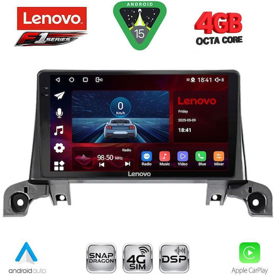 Lenovo Ηχοσύστημα Αυτοκινήτου για Peugeot 3008 2016-2024 (Bluetooth/USB/WiFi/GPS/Apple-Carplay/Android-Auto) με Οθόνη Αφής 9"