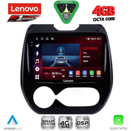 Lenovo Ηχοσύστημα Αυτοκινήτου για Renault Captur 2013-2019 (Bluetooth/USB/WiFi/GPS/Apple-Carplay/Android-Auto) με Οθόνη Αφής 9"