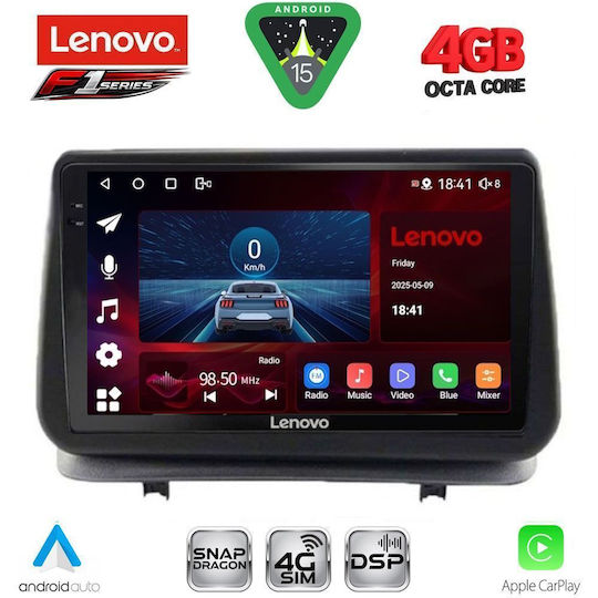 Lenovo Car Audio System for Renault Clio 2005-2011 Bluetooth USB WiFi GPS Apple CarPlay Android Auto with 9" Touch Screen