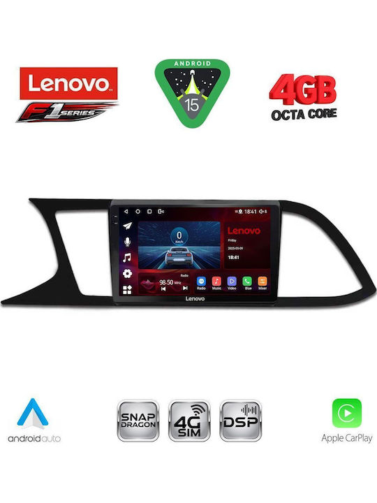Lenovo Car Audio System for Seat Leon 2012-2021 (Bluetooth/USB/WiFi/GPS/Apple CarPlay/Android Auto) with 9" Touch Screen