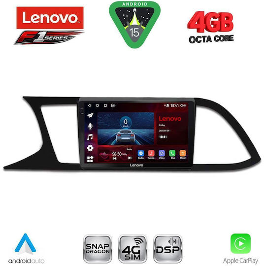 Lenovo Ηχοσύστημα Αυτοκινήτου για Seat Leon 2012-2021 (Bluetooth/USB/WiFi/GPS/Apple-Carplay/Android-Auto) με Οθόνη Αφής 9"