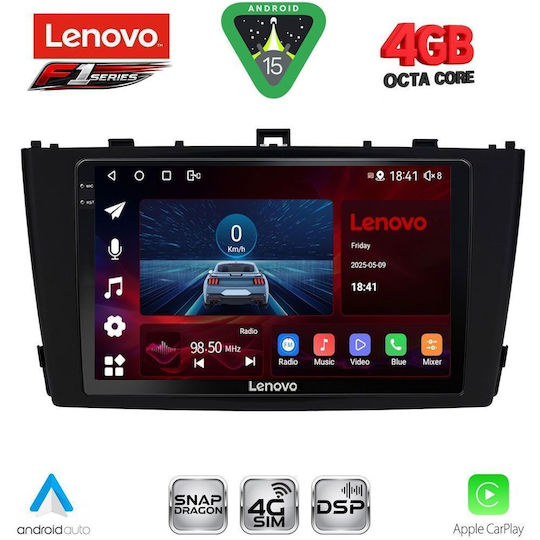 Lenovo Ηχοσύστημα Αυτοκινήτου για Toyota Avensis 2009-2015 (Bluetooth/USB/WiFi/GPS/Apple-Carplay/Android-Auto) με Οθόνη Αφής 9"