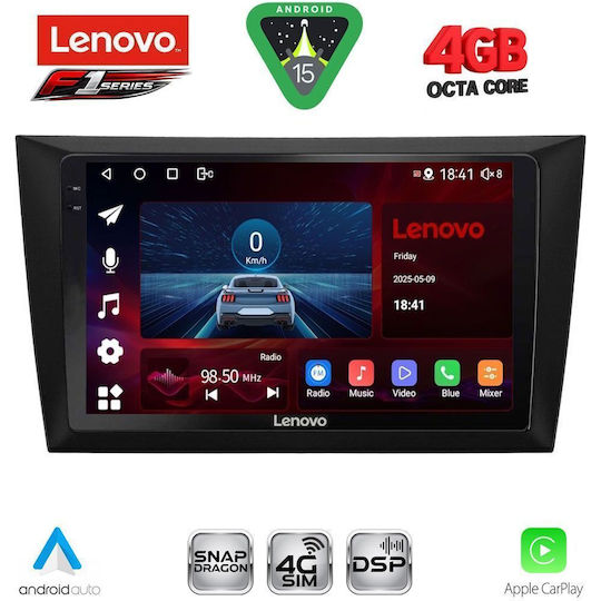 Lenovo Ηχοσύστημα Αυτοκινήτου για Volkswagen Golf 2009-2012 (Bluetooth/USB/WiFi/GPS/Apple-Carplay/Android-Auto) με Οθόνη Αφής 9"