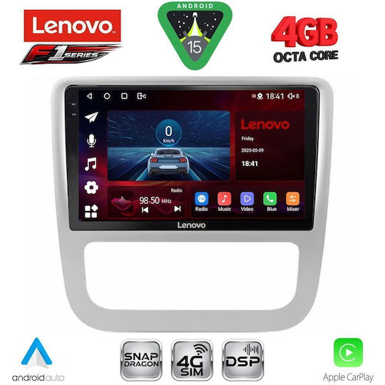 Lenovo Ηχοσύστημα Αυτοκινήτου για Volkswagen Eos / Scirocco 2006 με Clima (Bluetooth/USB/WiFi/GPS/Apple-Carplay/Android-Auto) με Οθόνη Αφής 9"