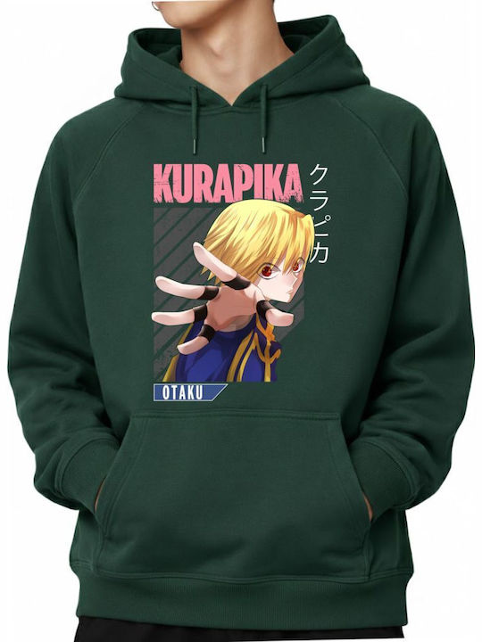 Hoodie Kurapika Anime Character Pop Culture Forest Green
