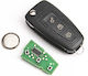 Car Key Shell with HU101 Blade with 3 Buttons for Ford