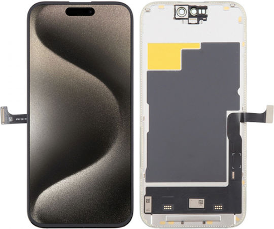 Ecran OLED Rj Soft-oled cu Mecanism Tactil pentru iPhone 16 Pro (Negru)