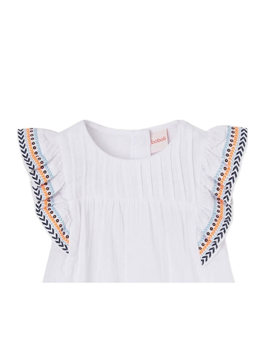 Boboli Kids Short-Sleeved White Shirt