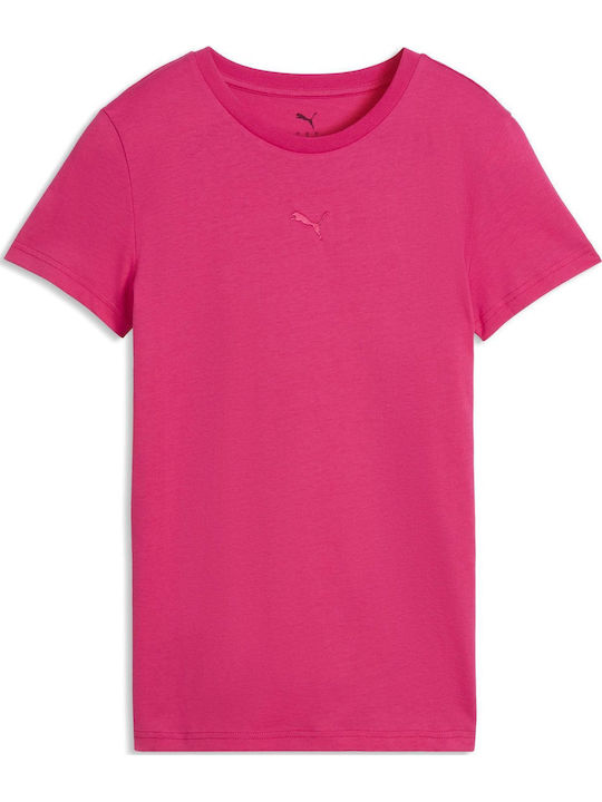 PUMA Logo Дамска Тениска Розова