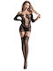 Off-shoulder Black Bodystocking O S