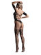 Lace Fishnet Black Bodystocking O S