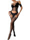 Sensual Lace Fishnet Black Bodystocking O S