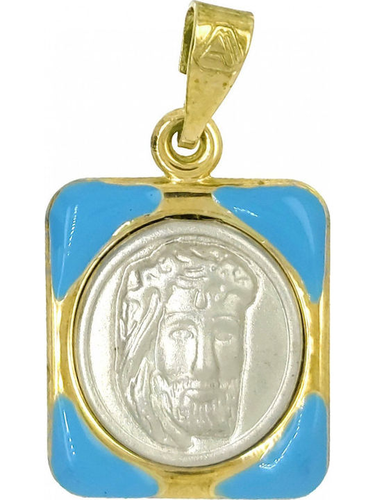 Mertzios.gr Charm Talisman din Aur Albastru