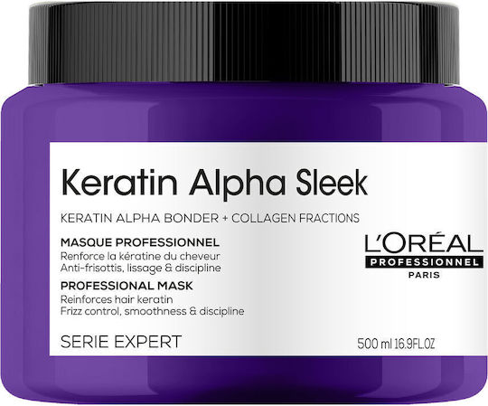 L'Oréal Professionnel Keratin Alpha Sleek Μάσκα Μαλλιών με Κερατίνη & Πεπτίδια 500ml