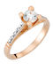Ioannis Kosmima Single Stone Ring in 14K Rose Gold with Zircon