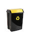 Tatay Plastic Recycling Bin Yellow 50lt