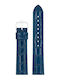 Hirsch Louisianalook Alligator Leather Strap Blue 20mm