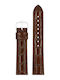 Hirsch Louisianalook Alligator Δερμάτινο Λουράκι Καφέ 22mm