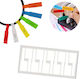 Set Waterproof Self-Adhesive Cable Organization Labels 10pcs 8.4x2.6x1.4cm White