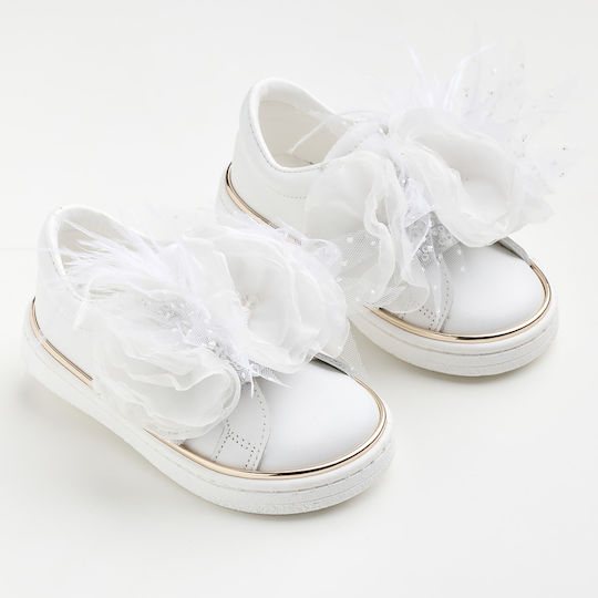 Ever Kid Taufschuhe Für Mädchen Aus Leder Weiße Sneakers