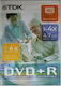 TDK Еднократно Записваем DVD-R 4.7GB Кутия за торта 1 Брой