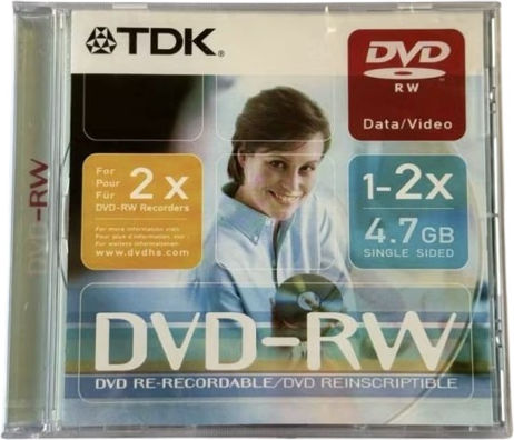 TDK Επανεγγράψιμο DVD-RW 4.7GB Cake Box 1τμχ