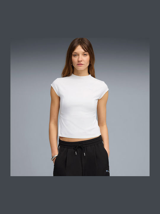 PUMA Γυναικείο Αθλητικό T-shirt Fast Drying Λευκό