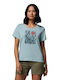 Women's Blouse Short Sleeve Blue