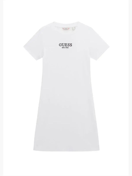 Guess Παιδικό Φόρεμα Λευκό