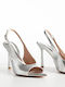 Peep Toe Heels with Stiletto Heel Silver K26-069-0903 D-ASIMI