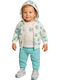Kids Sweatpants Set Turquoise 3 Pieces